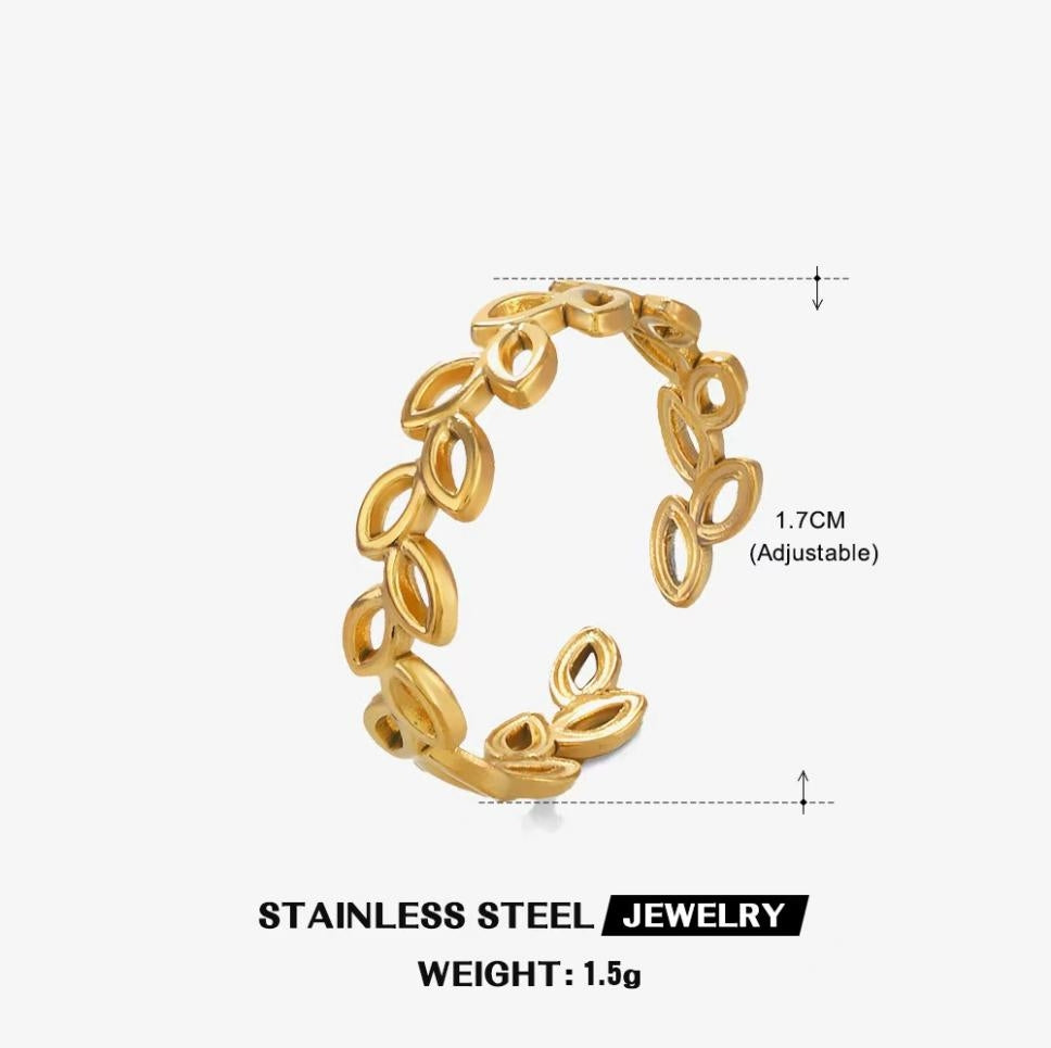 Olive Leaf Vine Ring — Gold