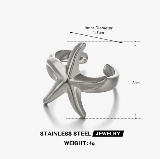 Starfish Wrap Ring — Silver