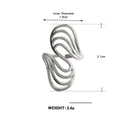 Muse Wave Adjustable Ring Silver waterproof anti tarnish jewellery